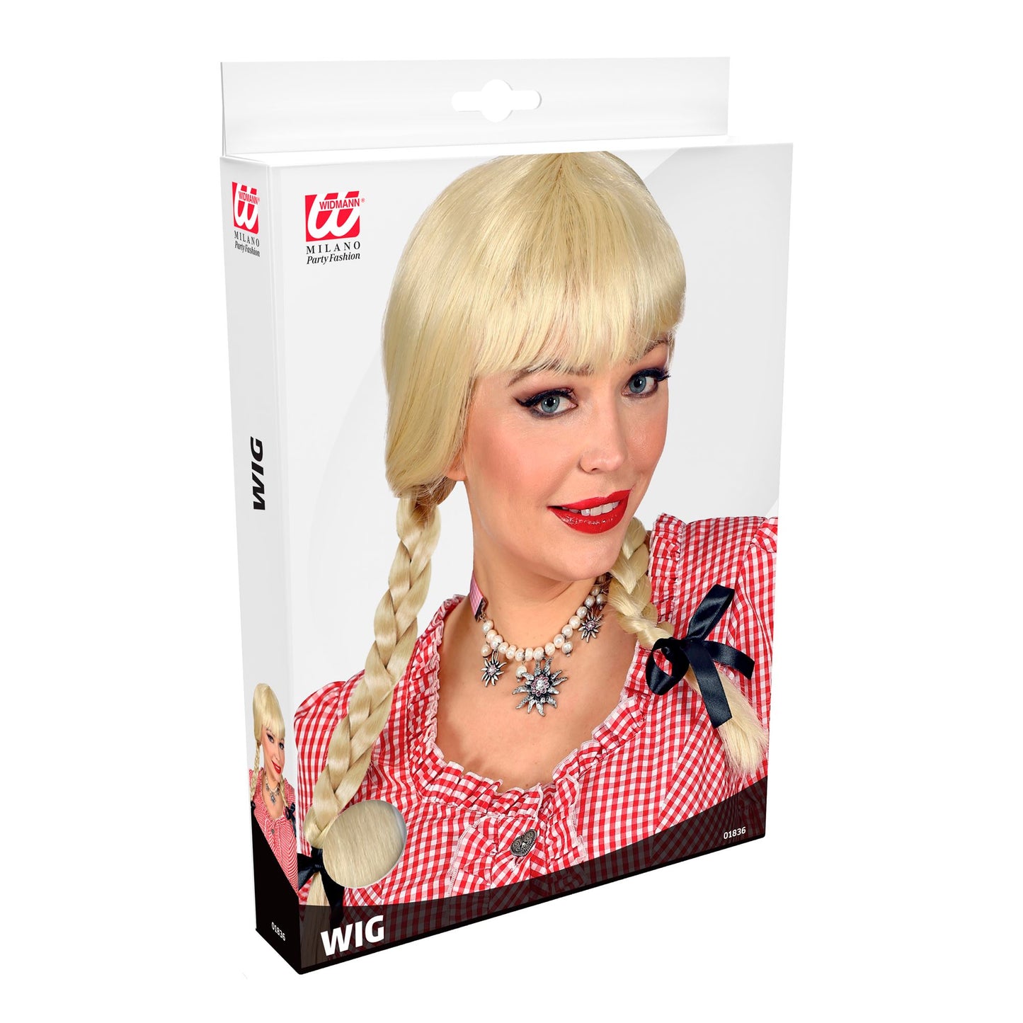 "PERÜCKE BAYERIN BLOND" in Box – Detailansicht