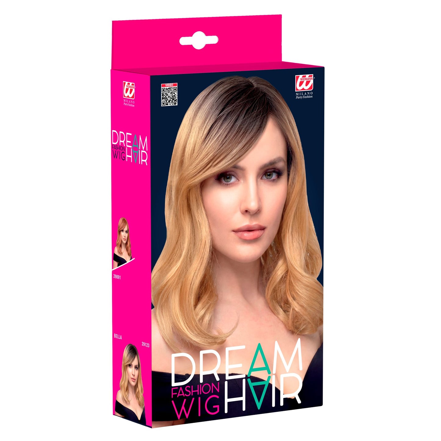 "PERÜCKE BELLA BLOND IN DREAM HAIR QUALITÄT" in farbiger Box – Detailansicht