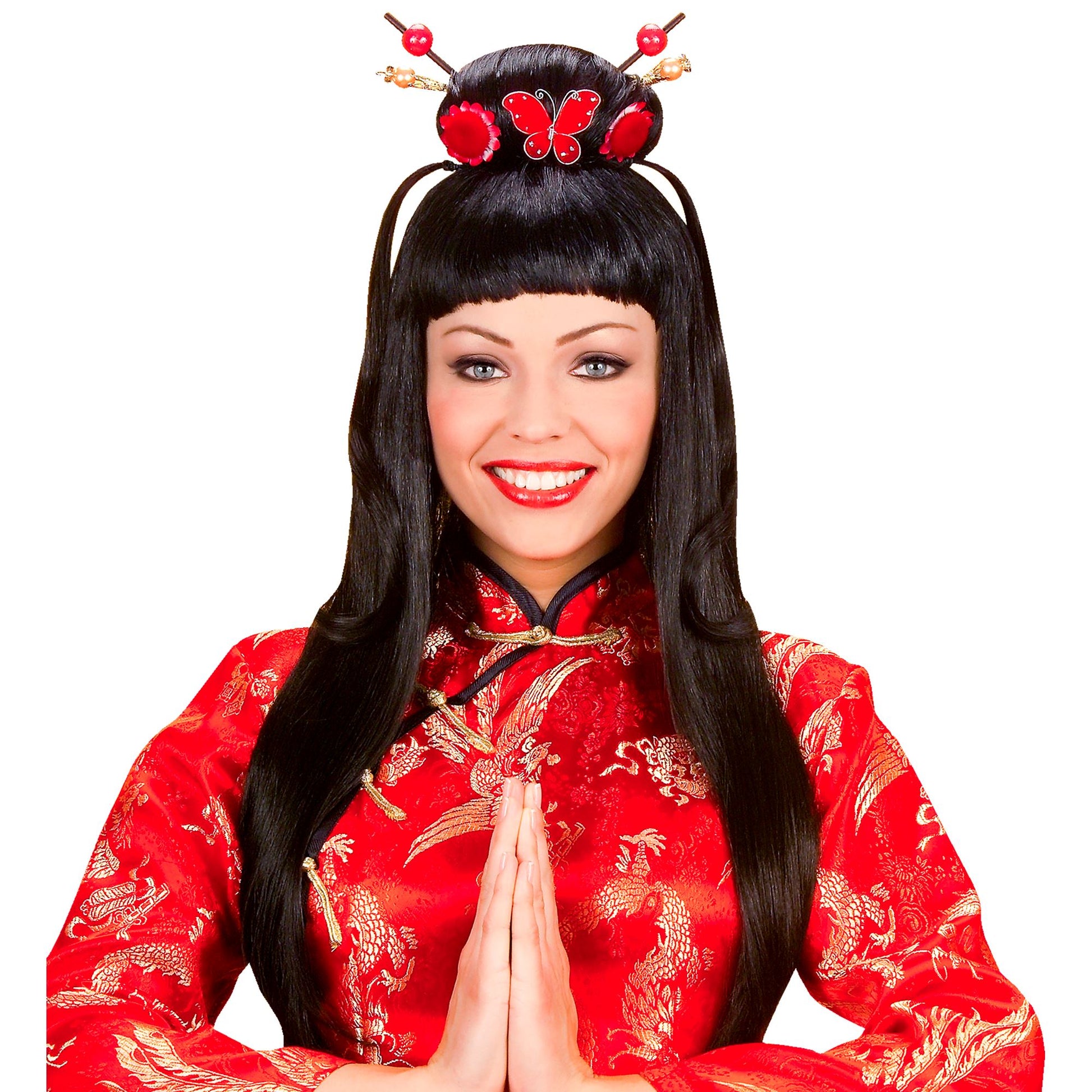 "PERÜCKE CHINESISCHES MÄDCHEN" in Box – Vorderansicht
