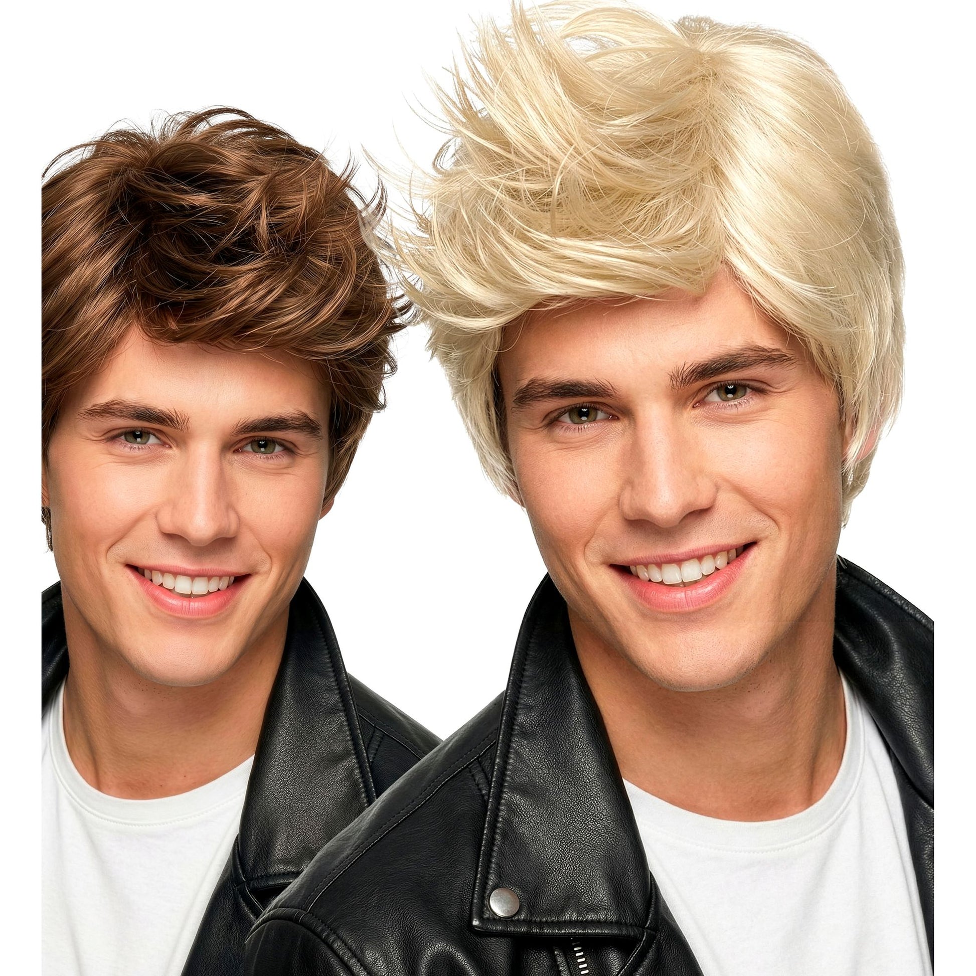 "PERÜCKE DAVID" in Box - in 2 Farben sort.: blond, braun – Vorderansicht
