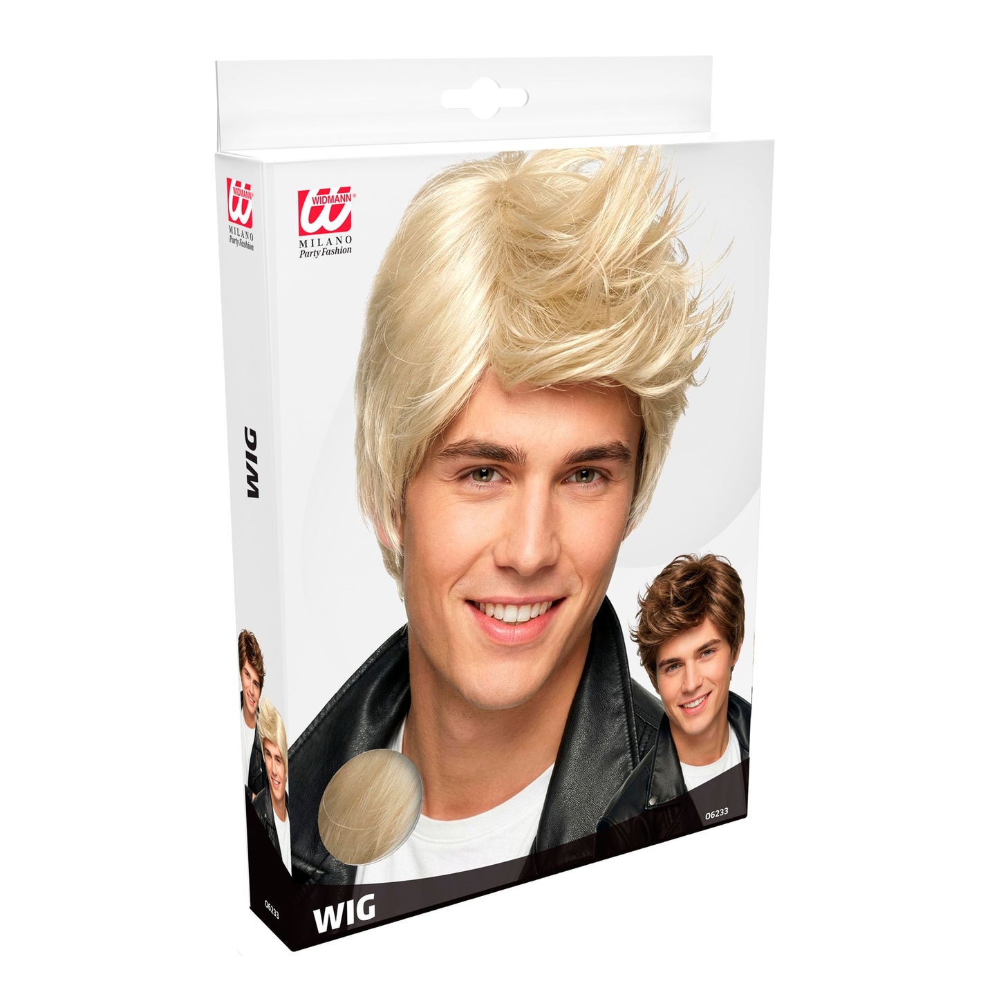 "PERÜCKE DAVID" in Box - in 2 Farben sort.: blond, braun – Detailansicht