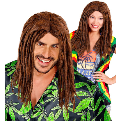 "PERÜCKE DREADLOCKS BROWN" in Polybag – Vorderansicht
