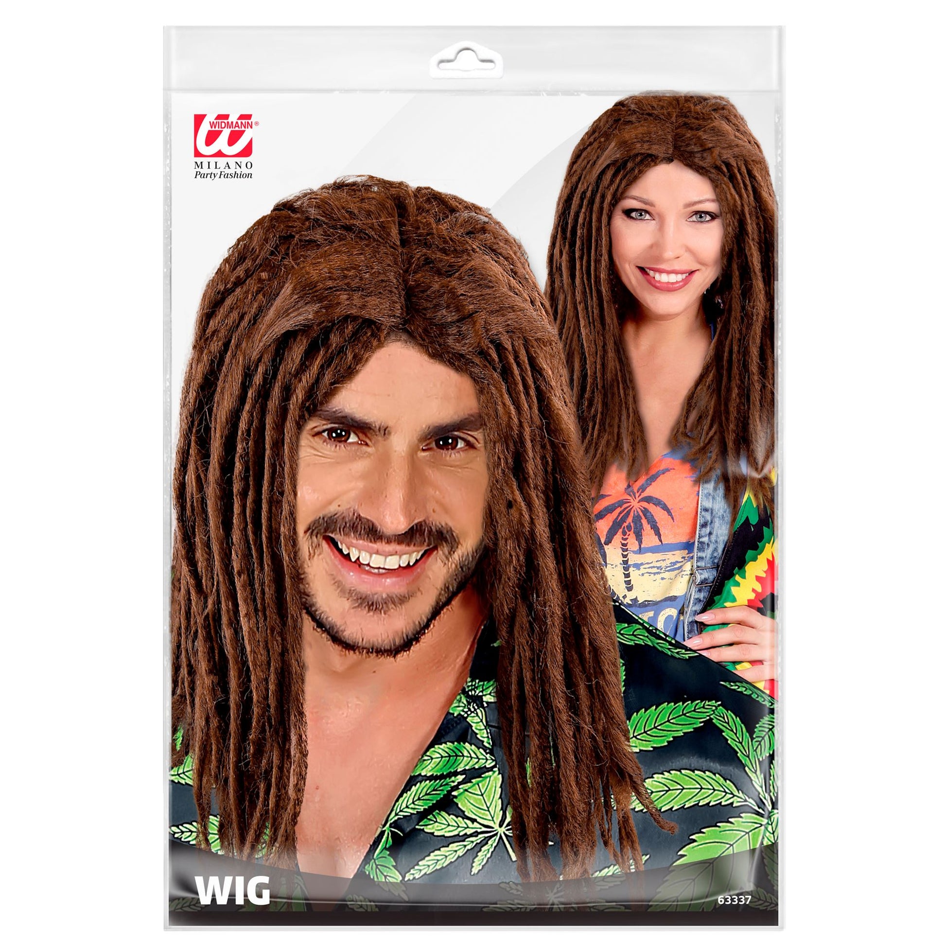 "PERÜCKE DREADLOCKS BROWN" in Polybag – Detailansicht
