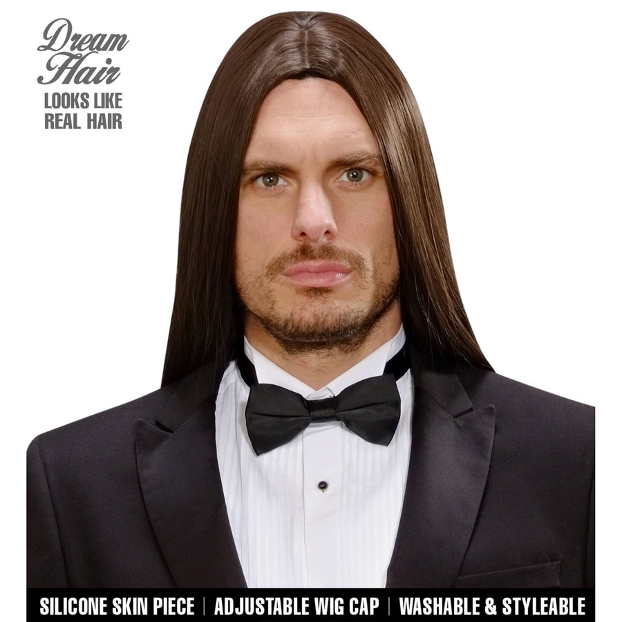 "PERÜCKE DREAM HAIR VIKTOR BRAUN" in farbiger Box – Vorderansicht