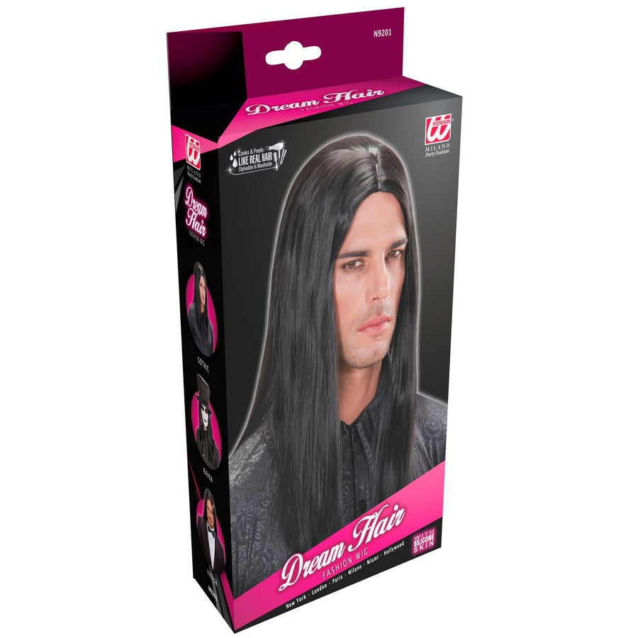 "PERÜCKE DREAM HAIR VIKTOR SCHWARZ" in farbiger Box – Detailansicht