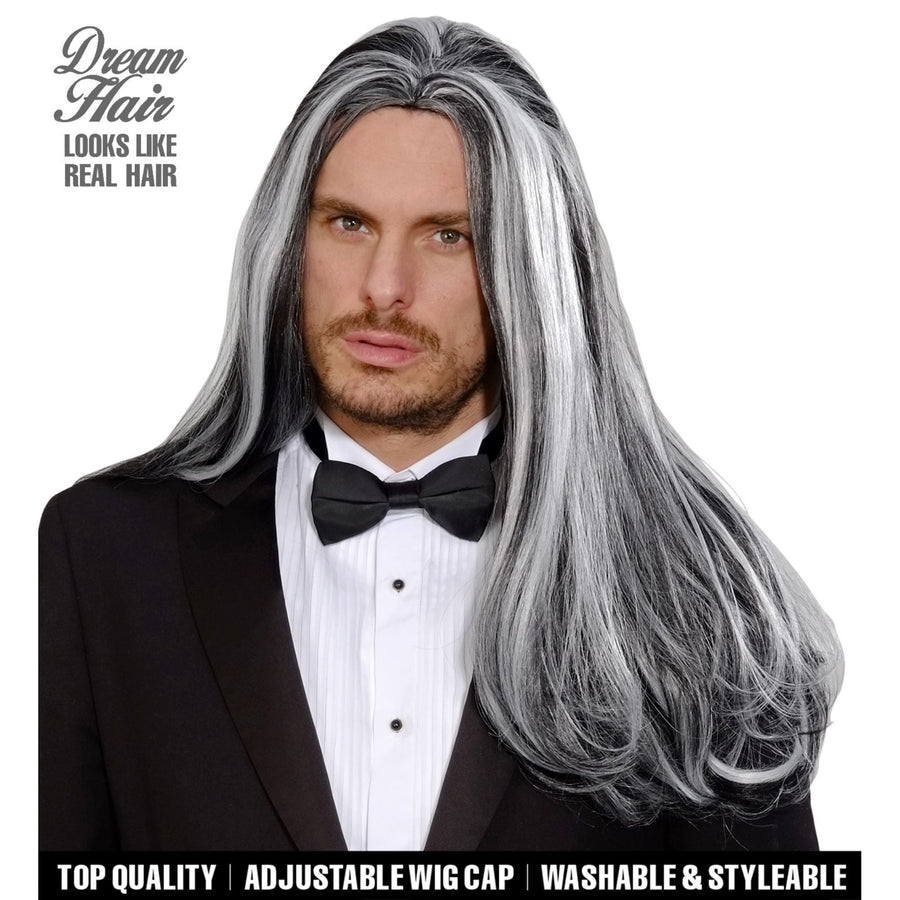 "PERÜCKE DREAM HAIR VIKTORIANISCHER VAMPIR" in farbiger Box – Vorderansicht
