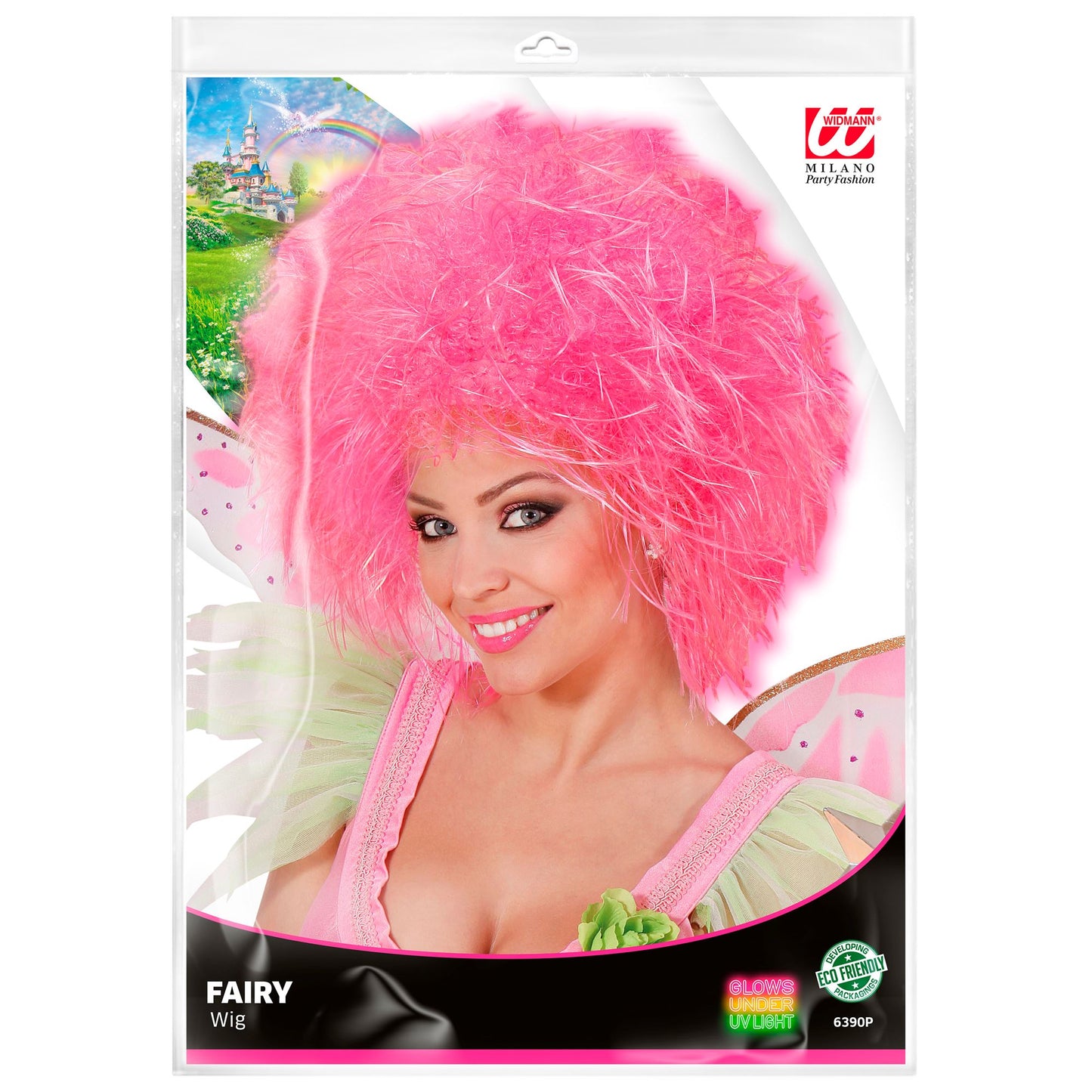 "PERÜCKE FEE" neonpink - in Polybag – Detailansicht