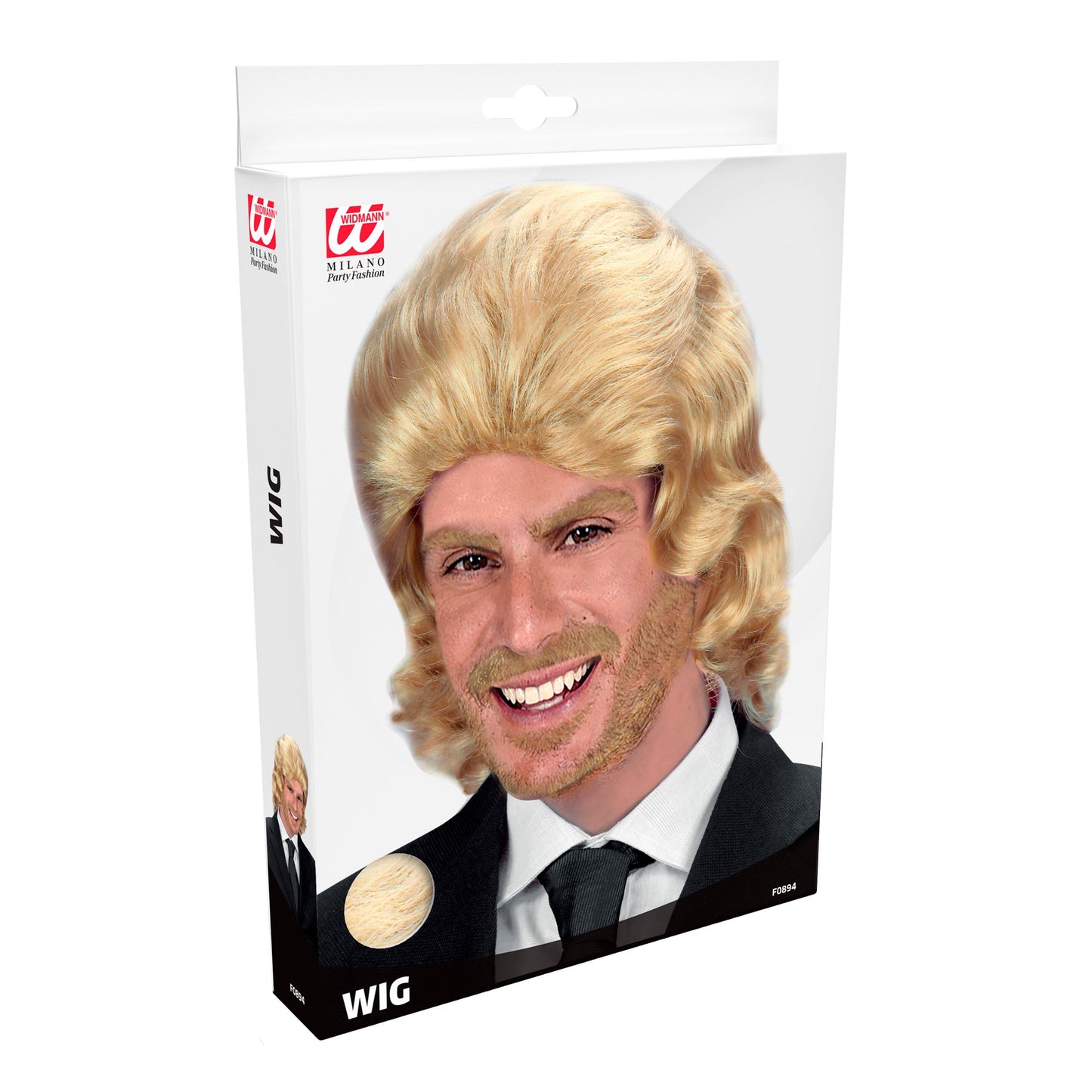 "PERÜCKE FRANKIE" blond - in Box – Detailansicht
