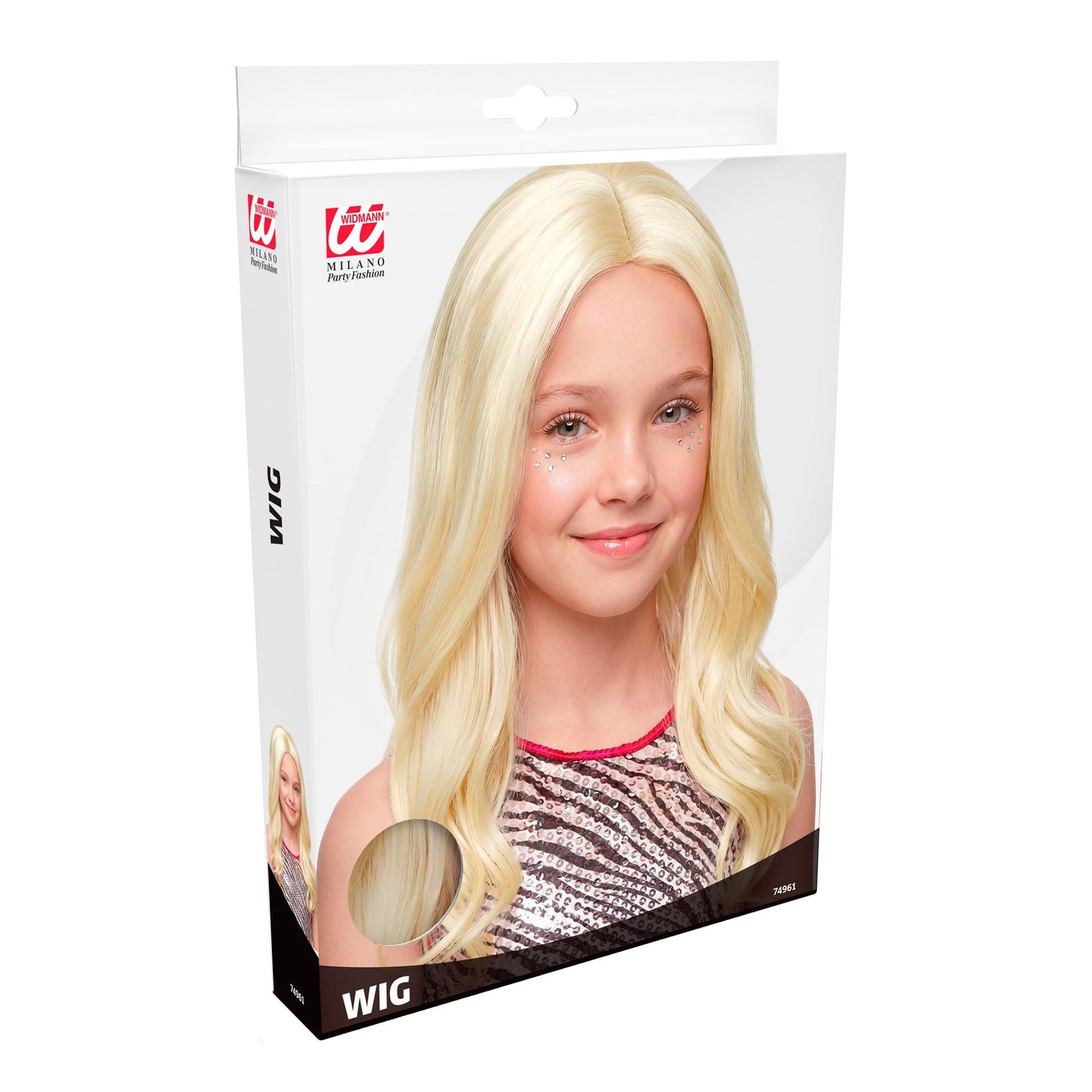 "PERÜCKE HANNAH BLOND" in Polybag – Detailansicht