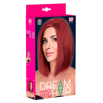 "PERÜCKE JENNY KASTANIENBRAUN IN DREAM HAIR QUALITÄT" in farbiger Box – Detailansicht