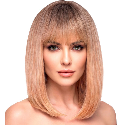 "PERÜCKE LAYLA OMBRÉ BLOND IN DREAM HAIR QUALITÄT" in farbiger Box – Vorderansicht
