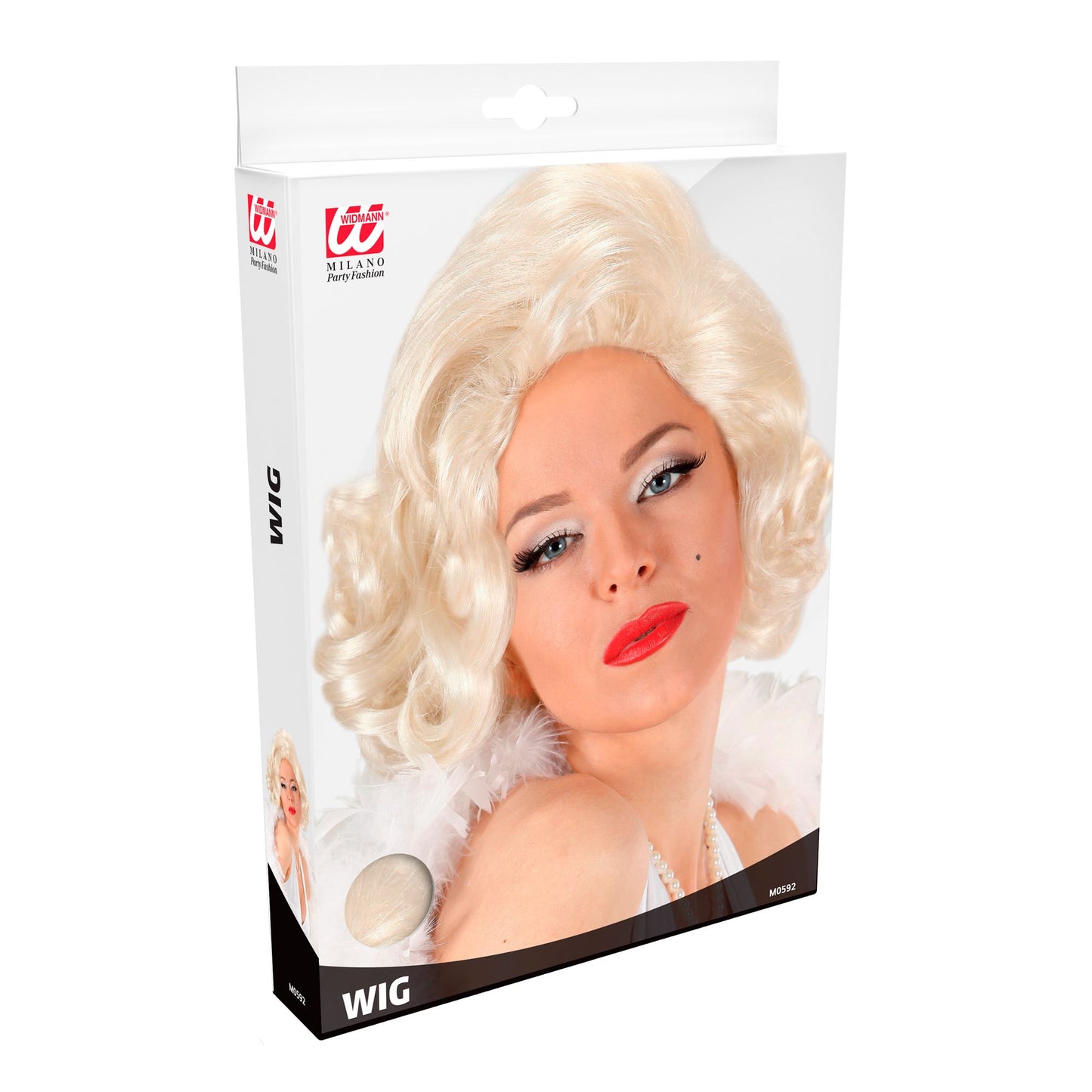 "PERÜCKE MARYLIN" in Box – Detailansicht