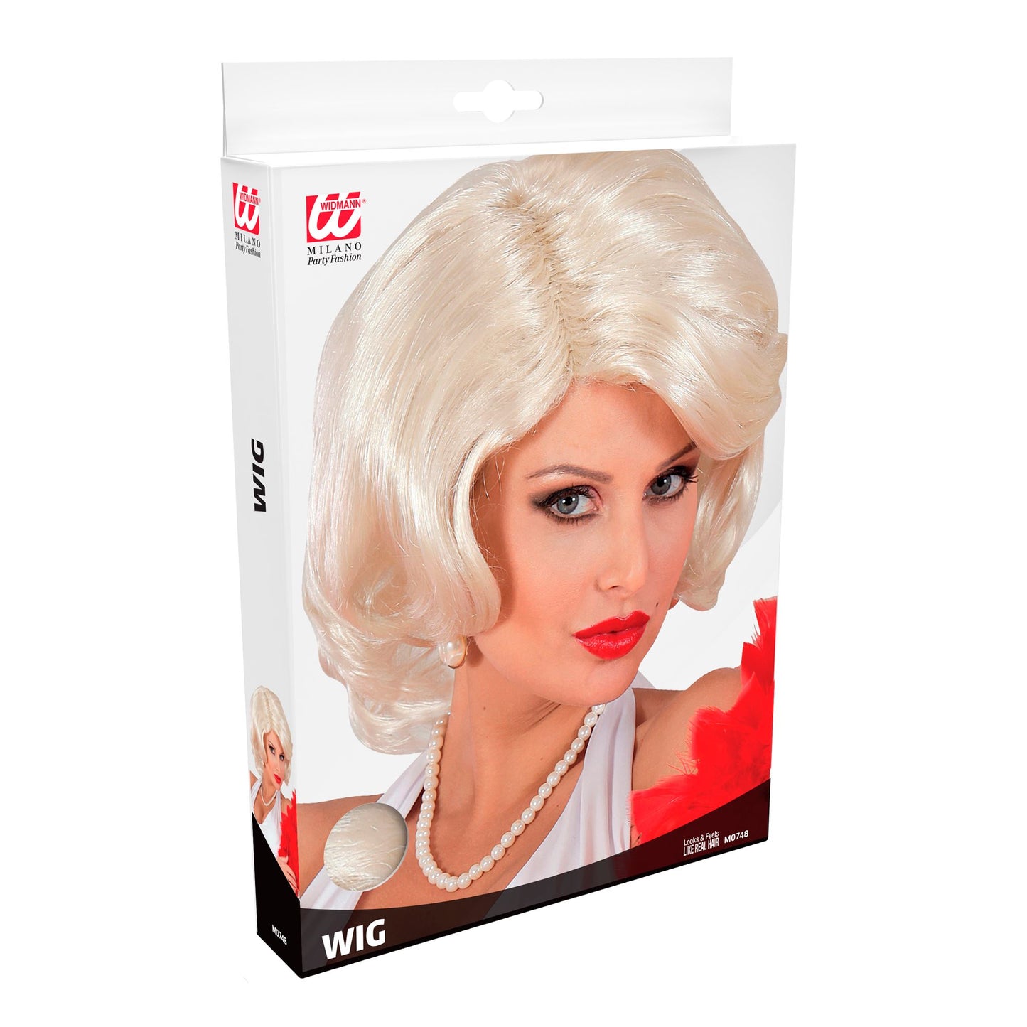 "PERÜCKE MARYLIN" in Box – Detailansicht