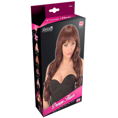 "PERÜCKE MELANIA BRAUN IN DREAM HAIR QUALITÄT" in farbiger Box – Detailansicht