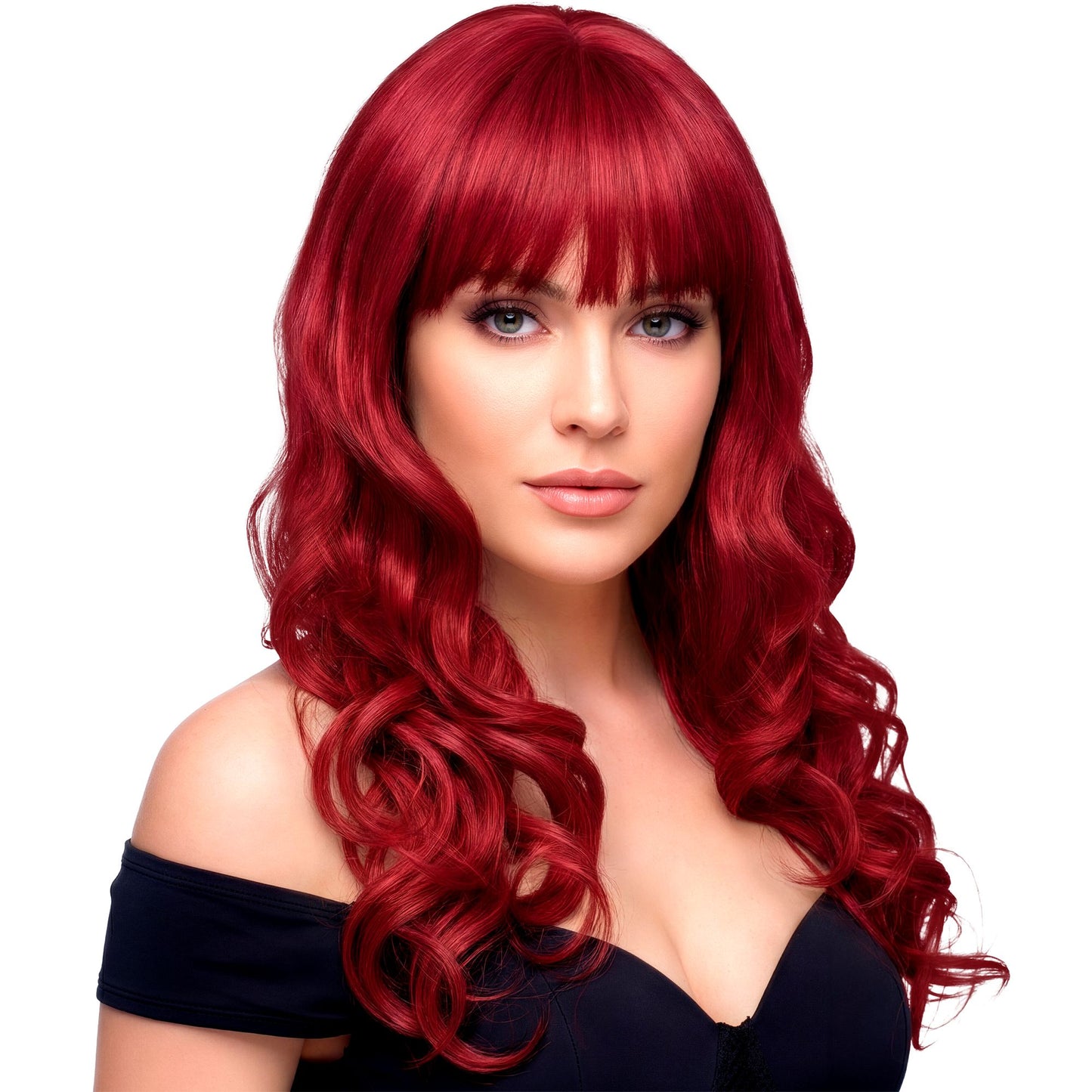 "PERÜCKE MICHELLE ROT IN DREAM HAIR QUALITÄT" in farbiger Box – Vorderansicht