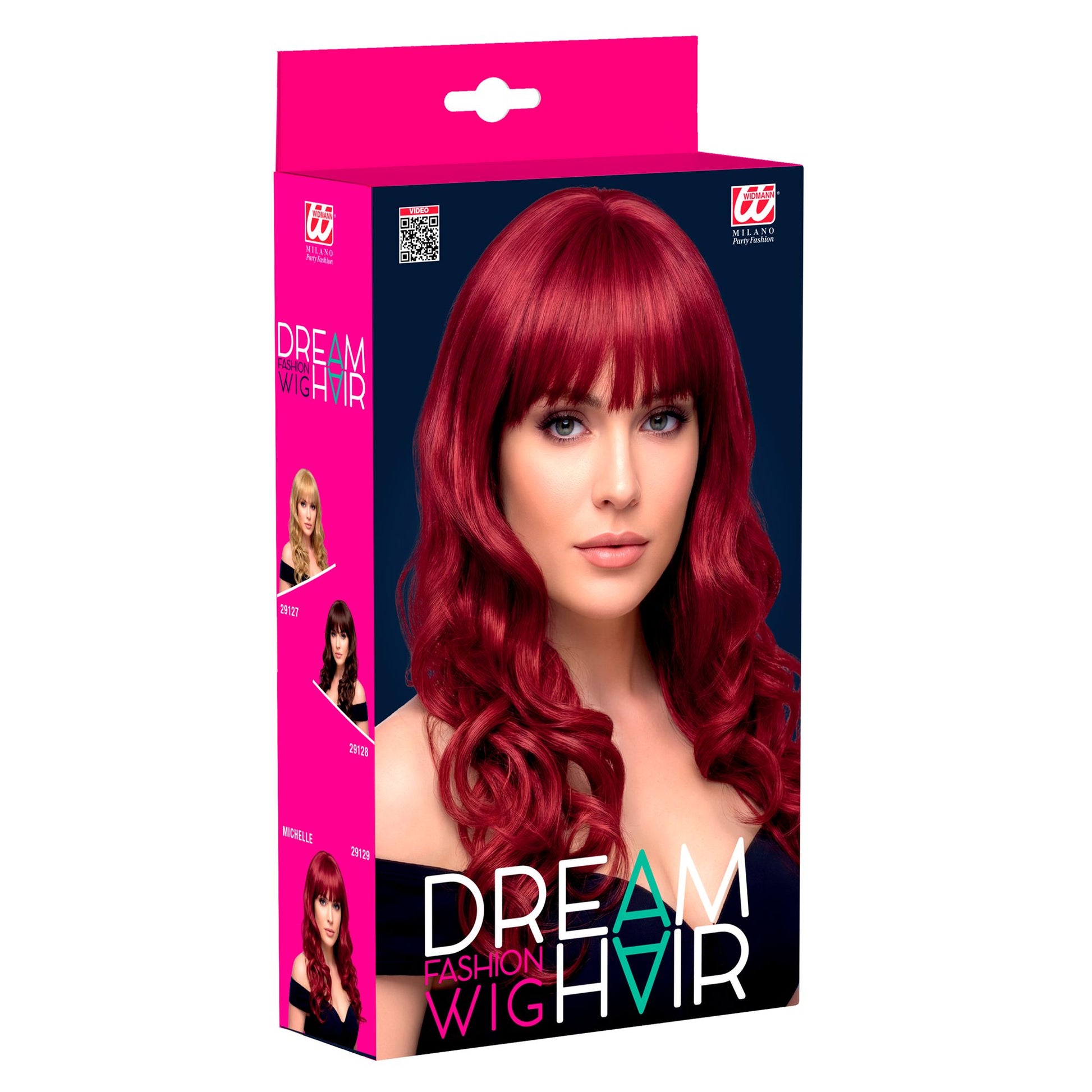 "PERÜCKE MICHELLE ROT IN DREAM HAIR QUALITÄT" in farbiger Box – Detailansicht