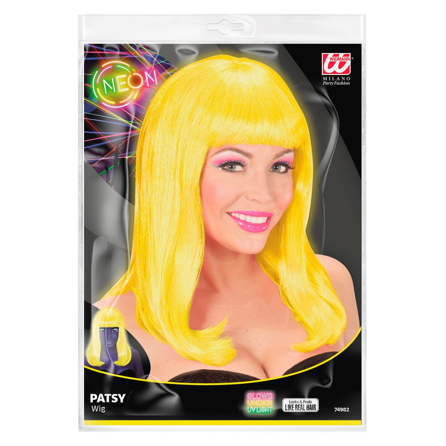 "PERÜCKE PATSY NEONGELB" in Polybag – Ansicht 3