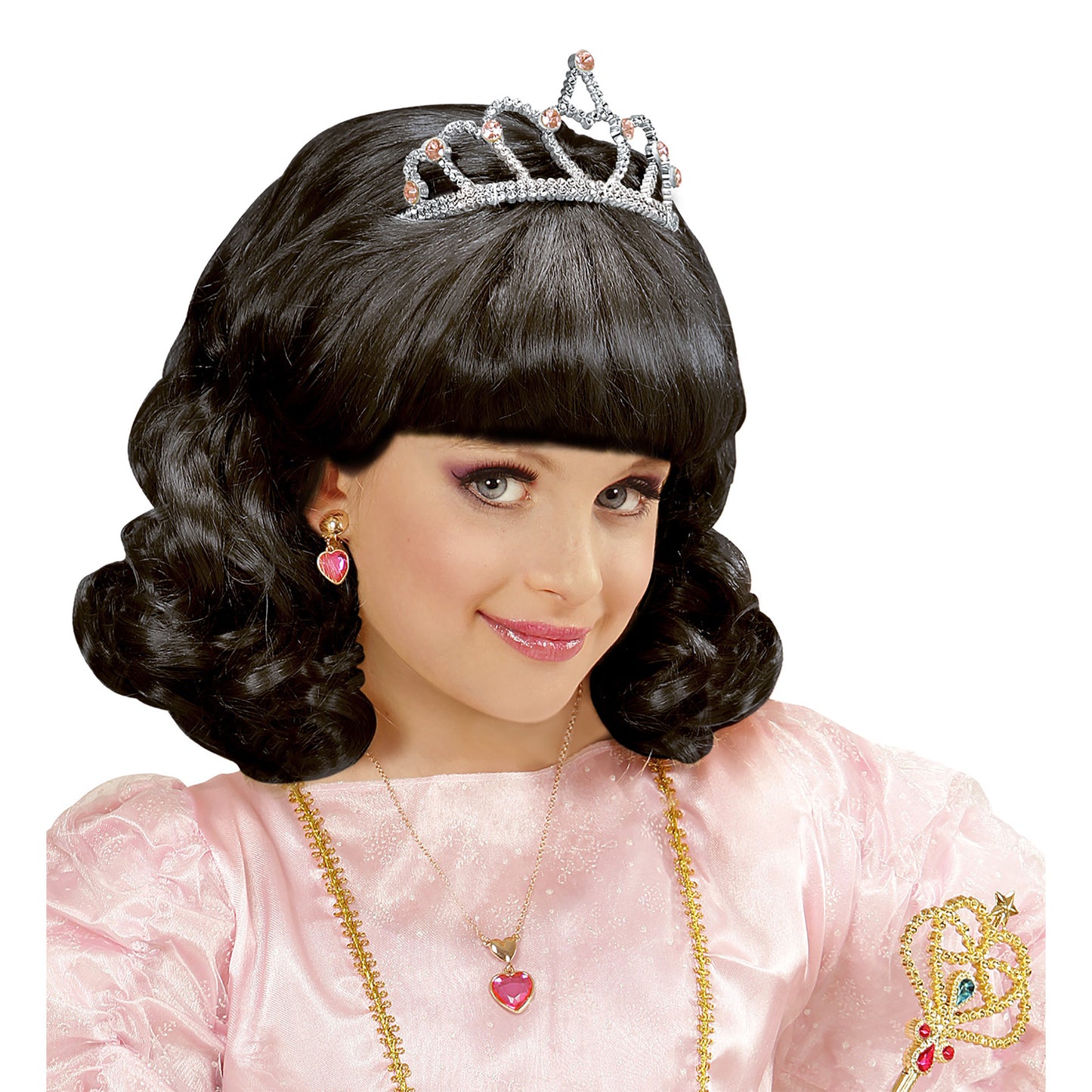 "PERÜCKE PRINZESSIN SCHWARZ MIT TIARA" in Box – Ansicht 3