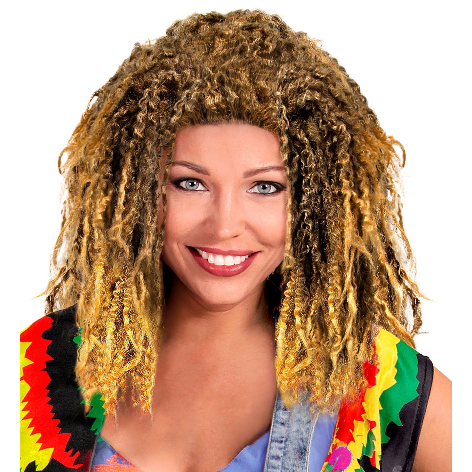 "PERÜCKE RASTA" blond - in Box – Detailansicht