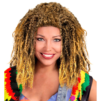 "PERÜCKE RASTA" blond - in Box – Detailansicht