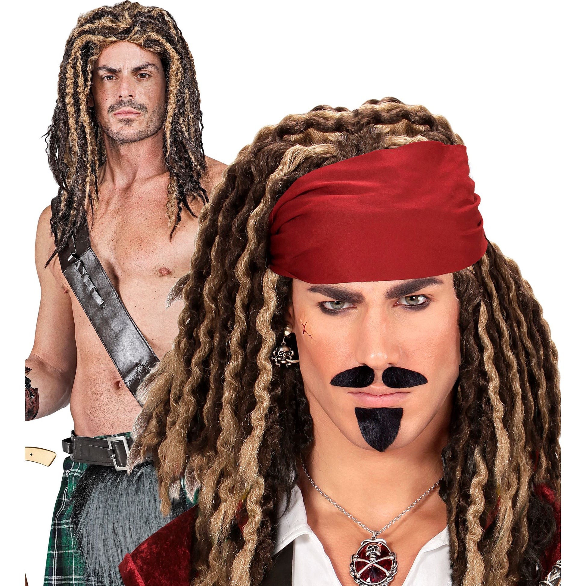 "PERÜCKE RASTAFARIAN" blond/braun - in Box – Ansicht 3
