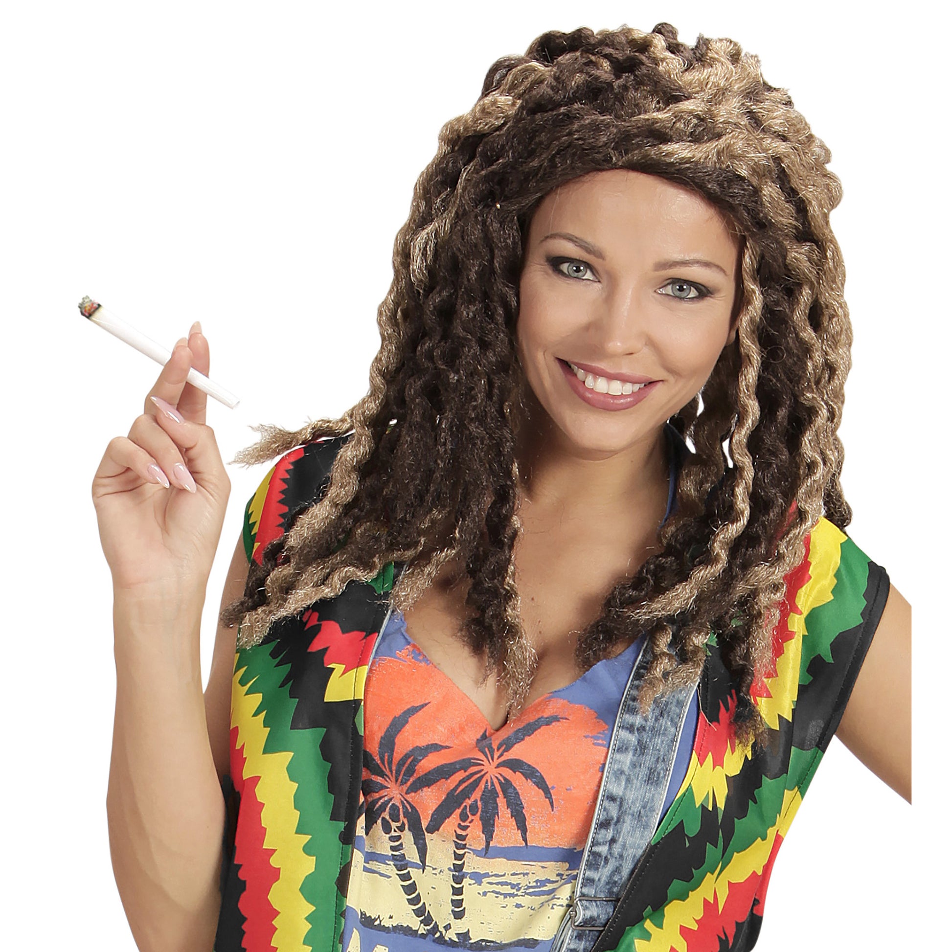 "PERÜCKE RASTAFARIAN" blond/braun - in Box – Ansicht 5
