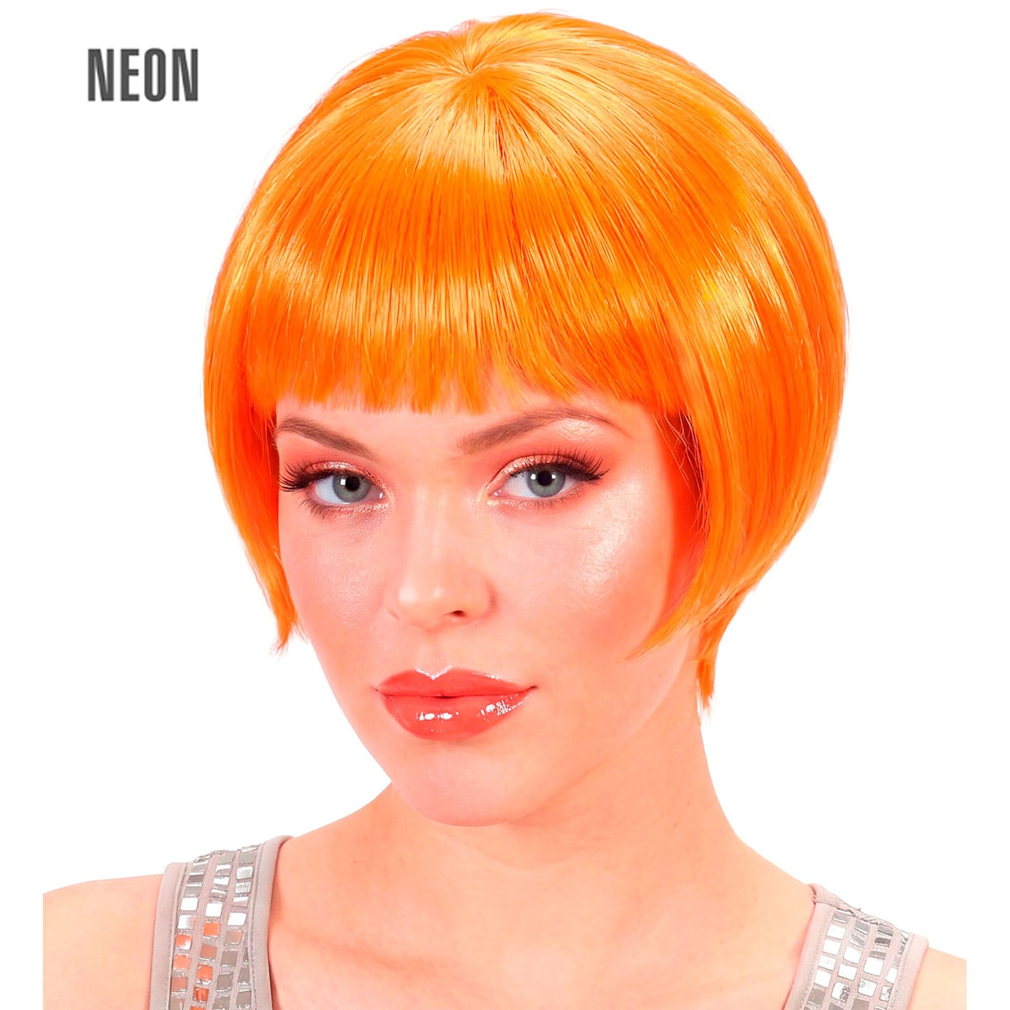 "PERÜCKE RAVE" neonorange - in Box – Vorderansicht