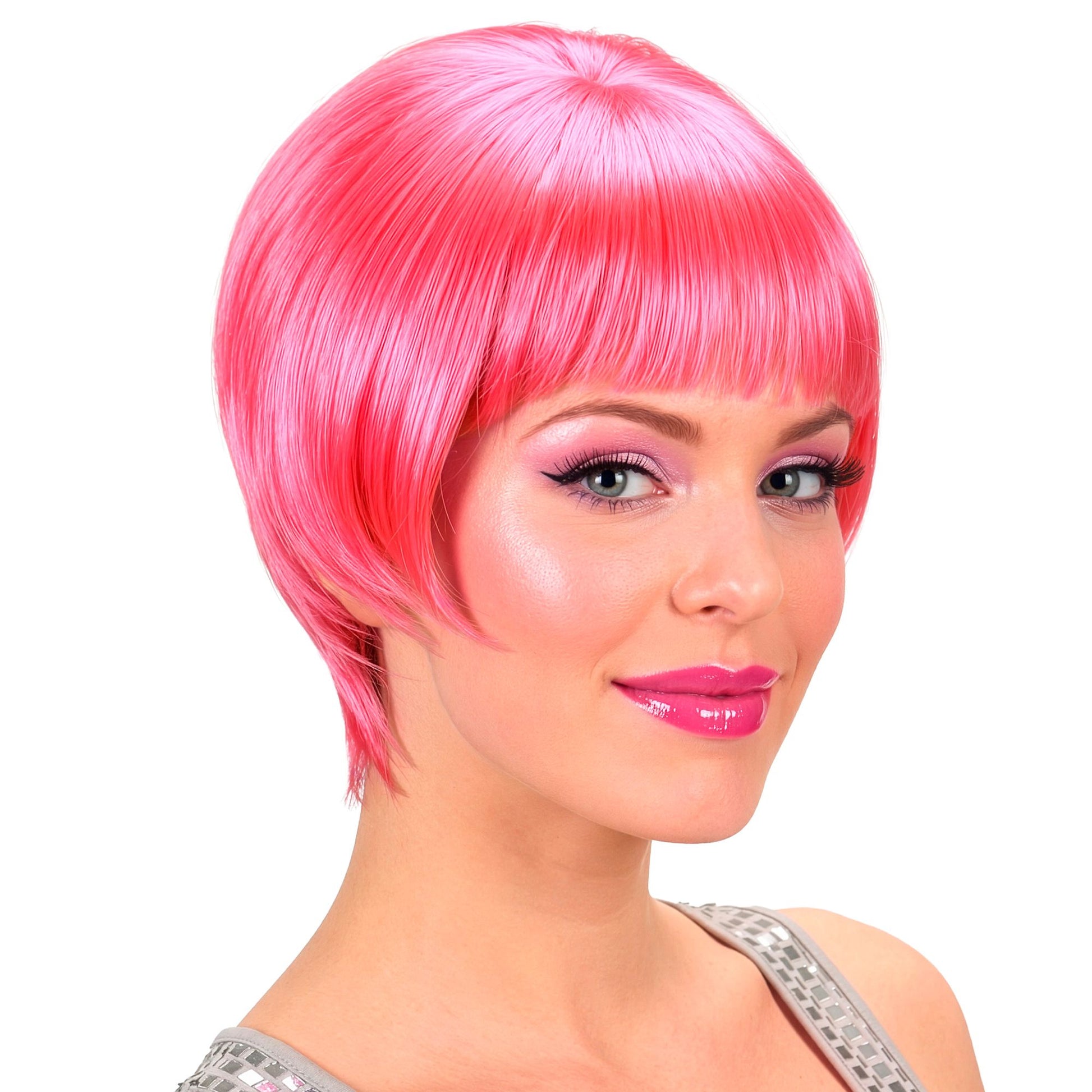 "PERÜCKE RAVE" pink - in Box – Vorderansicht