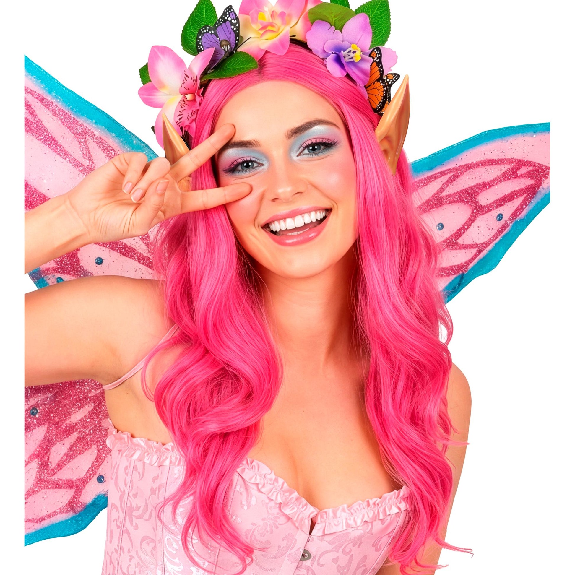 "PERÜCKE ROXY PINK" in Box – Detailansicht