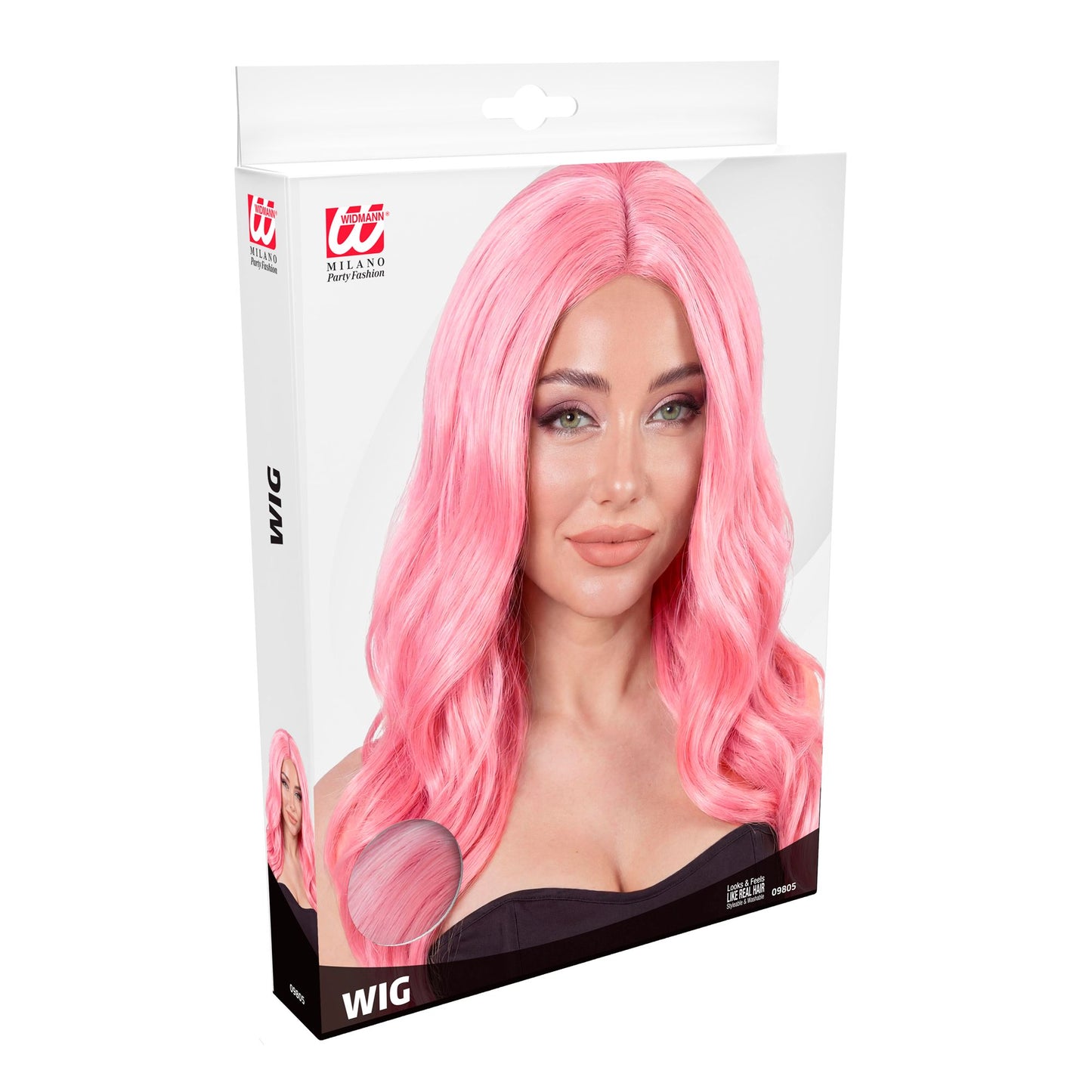 "PERÜCKE ROXY ROSA" in Box – Detailansicht