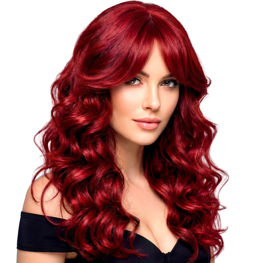 "PERÜCKE TAYLOR ROT IN DREAM HAIR QUALITÄT" in farbiger Box – Vorderansicht