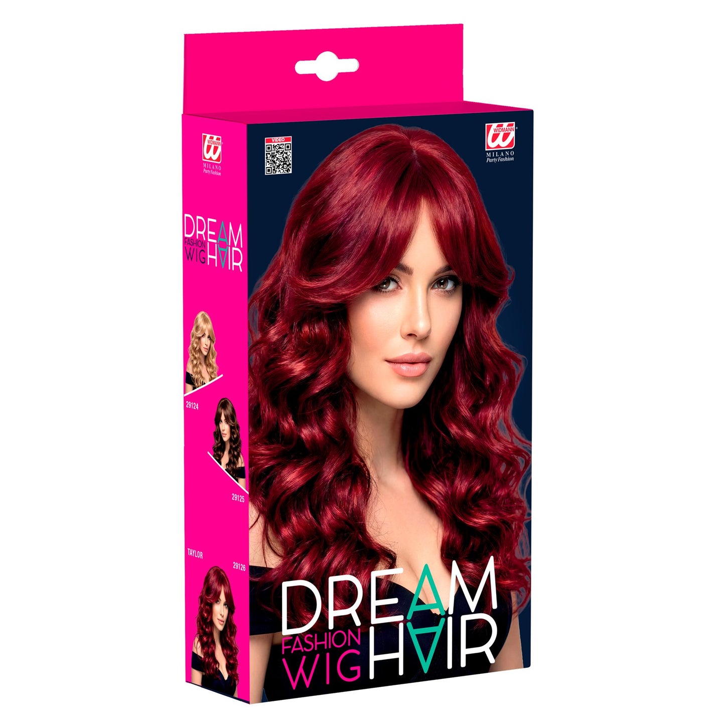 "PERÜCKE TAYLOR ROT IN DREAM HAIR QUALITÄT" in farbiger Box – Detailansicht