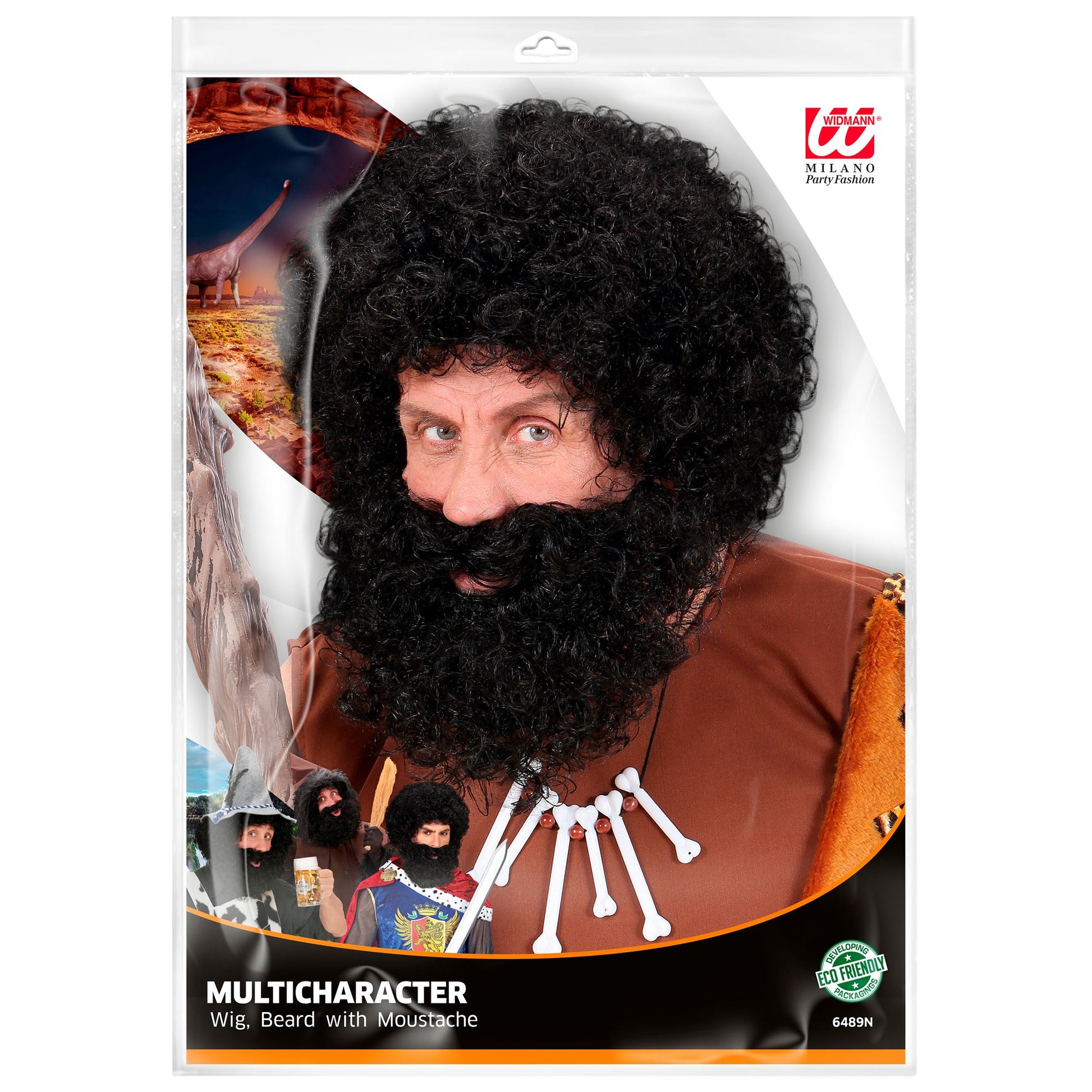 "PERÜCKE UND BART KNECHT RUPRECHT"schwarz - in Polybag – Detailansicht