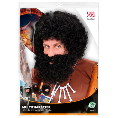 "PERÜCKE UND BART KNECHT RUPRECHT"schwarz - in Polybag – Detailansicht
