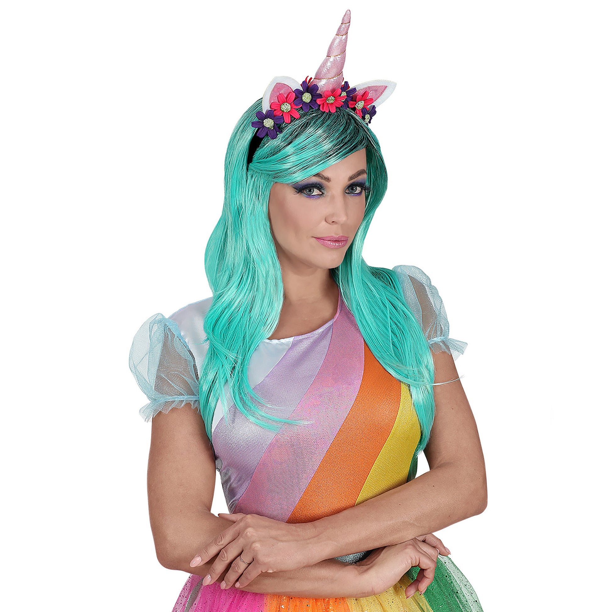 "PERÜCKE UND HAARREIF EINHORN FANTASY" in Box – Ansicht 4
