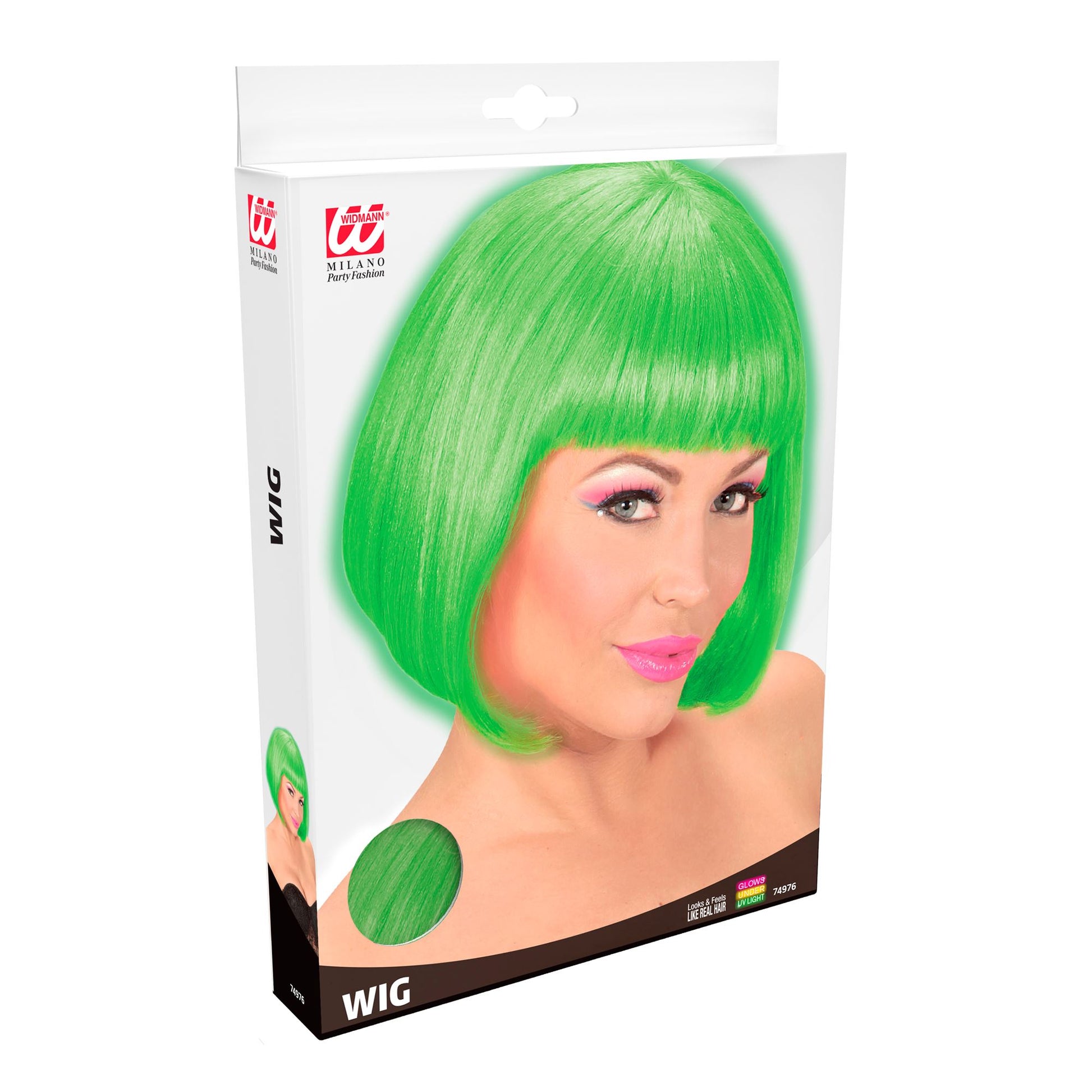 "PERÜCKE VALENTINA NEONGRÜN" in Box – Ansicht 3