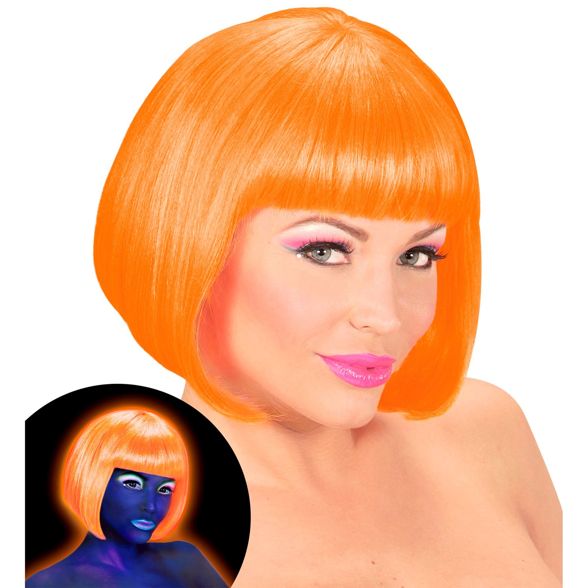 "PERÜCKE VALENTINA NEONORANGE" in Box – Detailansicht
