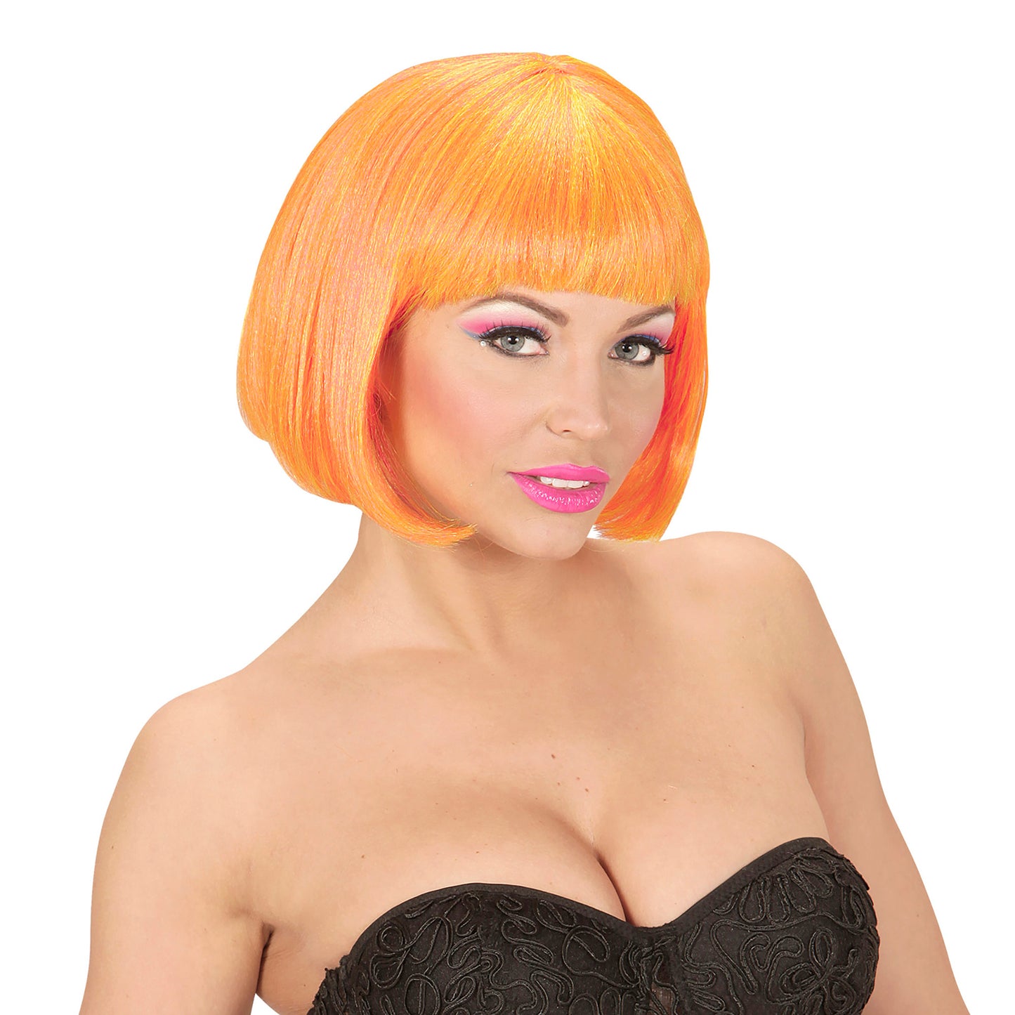 "PERÜCKE VALENTINA NEONORANGE & NEONGELB" in Box – Ansicht 4