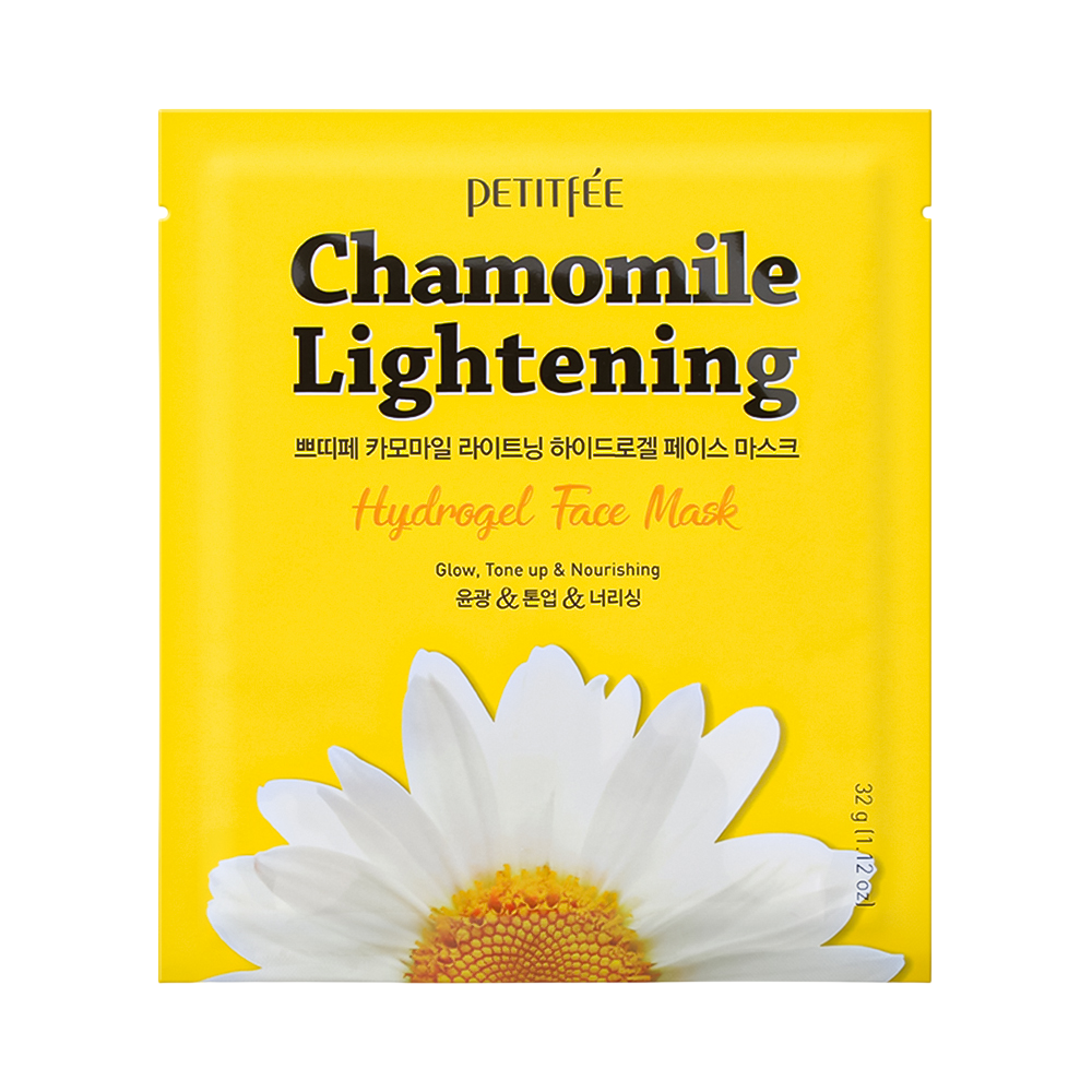 Petitfee, Chamomile Lightening, Glowing, Sheet Mask, For Face, 32 g