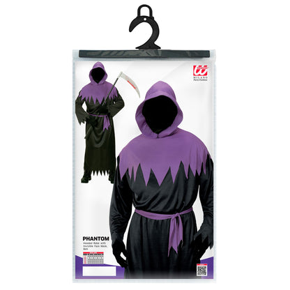 "PHANTOM" (Robe mit Kapuze und Maske unsichtbares Gesicht, Gürtel) – Ansicht 3