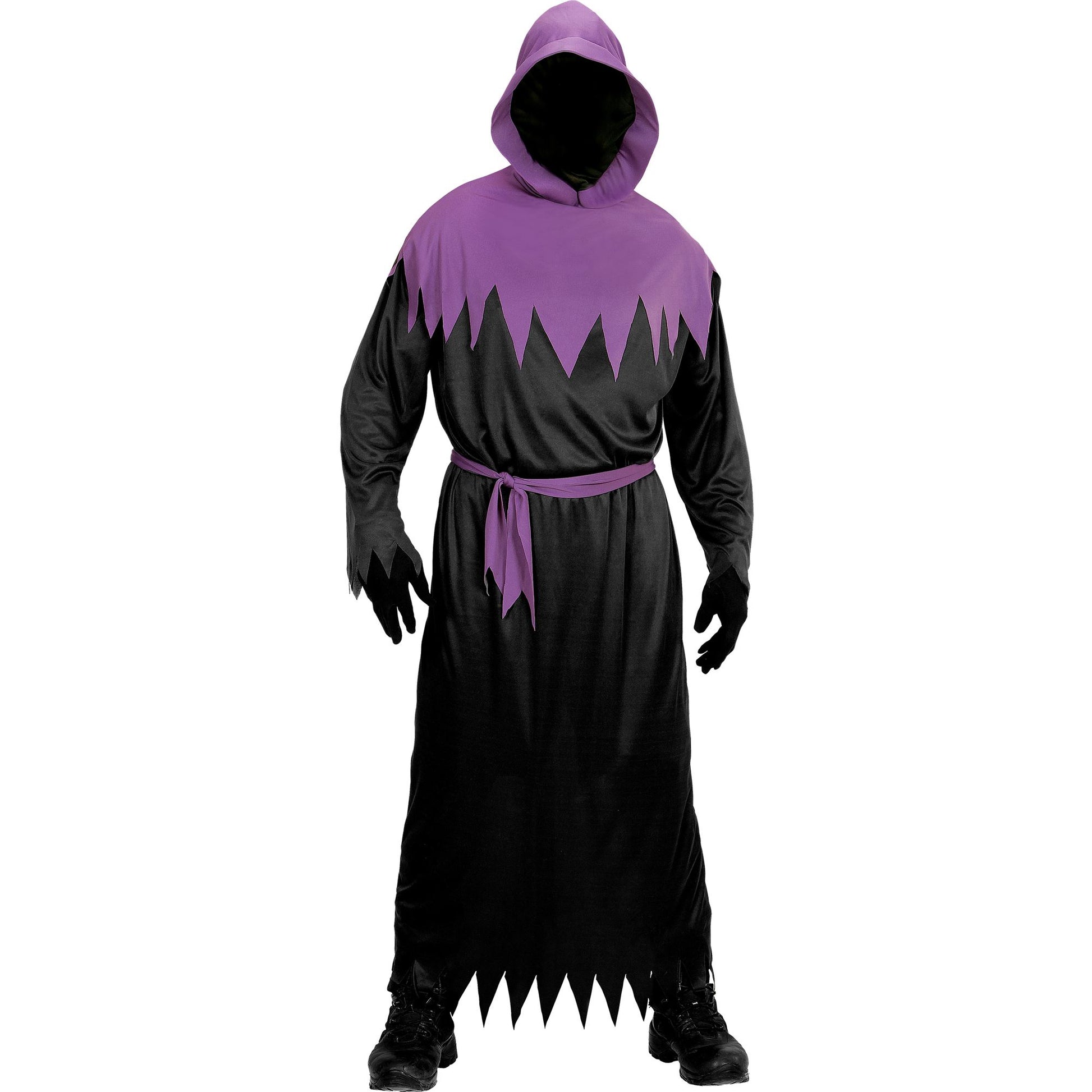"PHANTOM" (Robe mit Kapuze und Maske unsichtbares Gesicht, Gürtel) – Vorderansicht