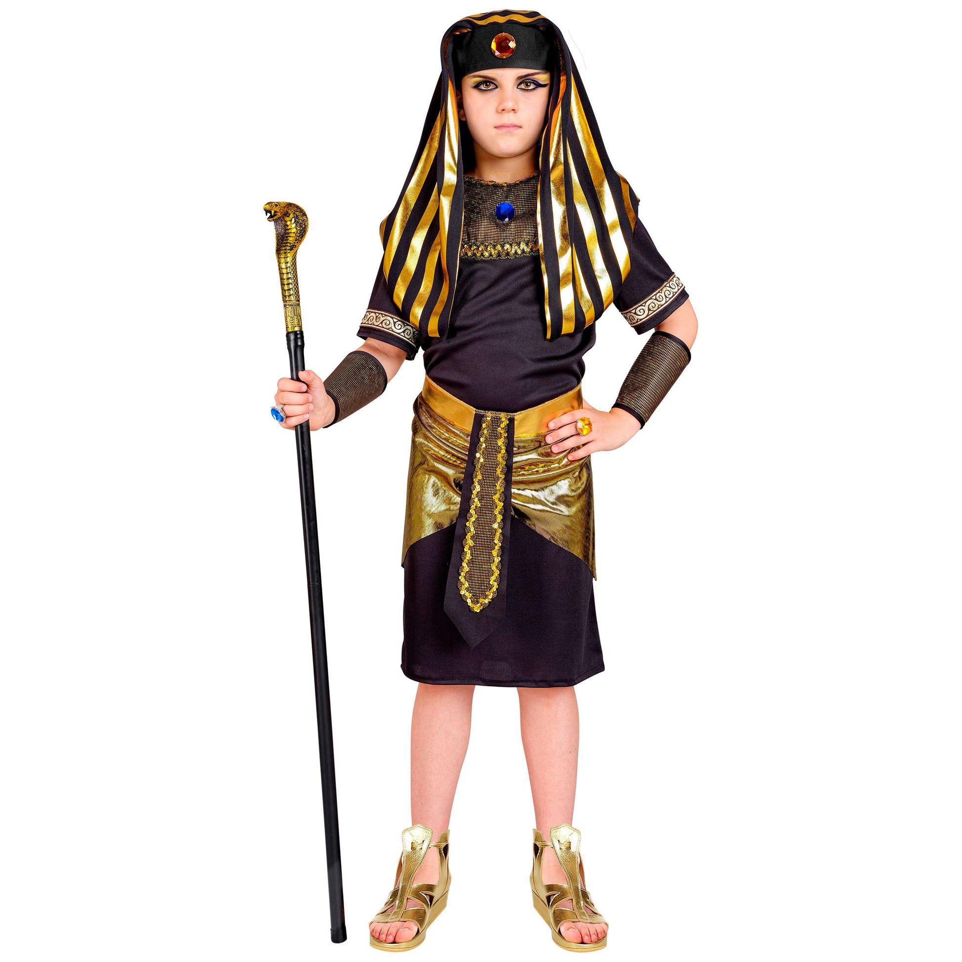"PHARAOH" (Tunika, Gürtel, Halskragen, Kopfbedeckung) – Detailansicht