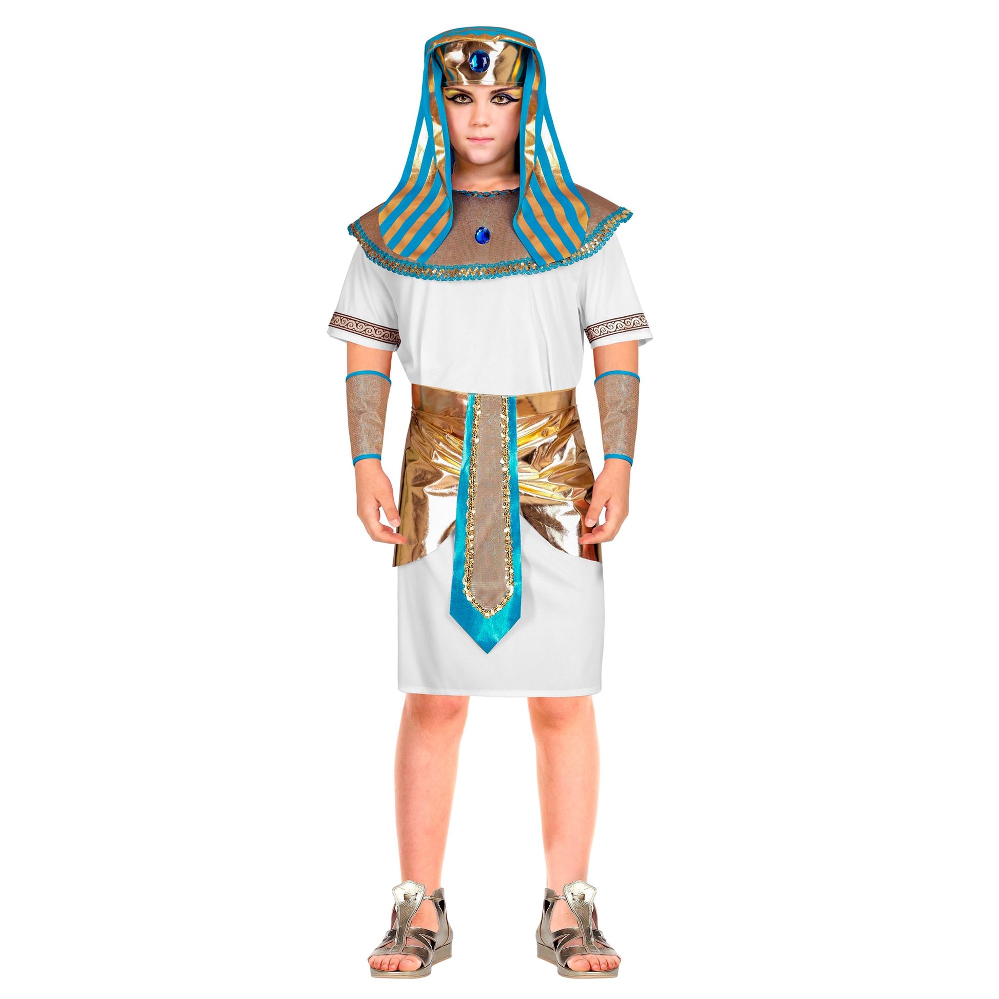 "PHARAOH" (Tunika, Gürtel, Halskragen, Kopfbedeckung) – Vorderansicht