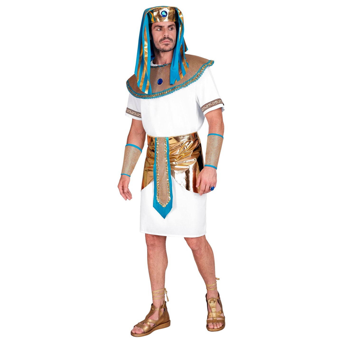 "PHARAOH" (Tunika, Gürtel, Halskragen, Kopfbedeckung) – Detailansicht