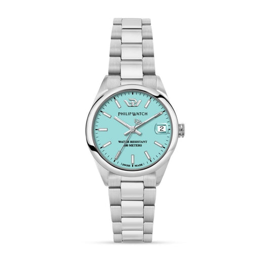 PHILIP WATCH CARIBE URBAN R8253597645 Date Armbanduhr 32 mm Silber ansicht-2