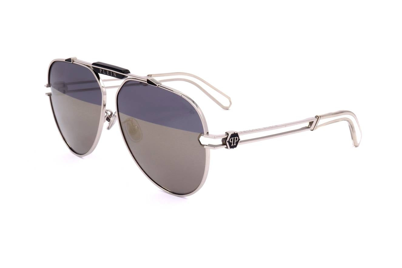 PHILIPP PLEIN SUNGLASSES SPP048M SHINY PALLADIUM SPP048M-0K07 62-12-145 Sonnenbrille ansicht-2