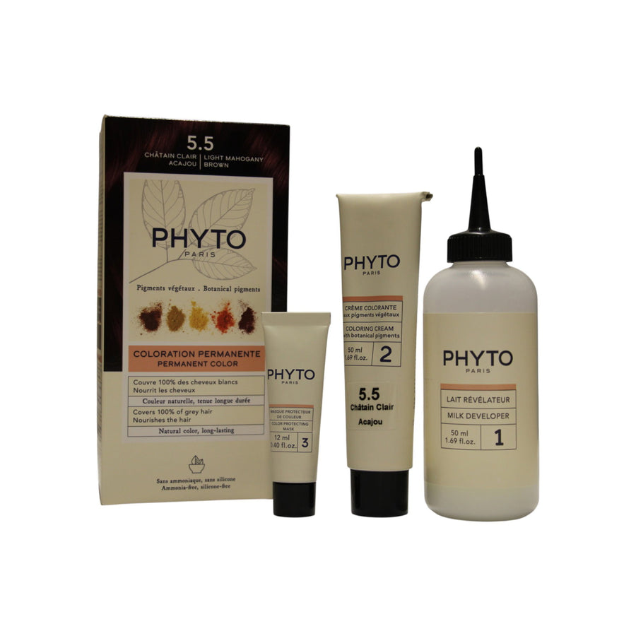 Phyto Color Kit permanente Haarfarbe 5.5 Light Mahogany Brown 50 ml