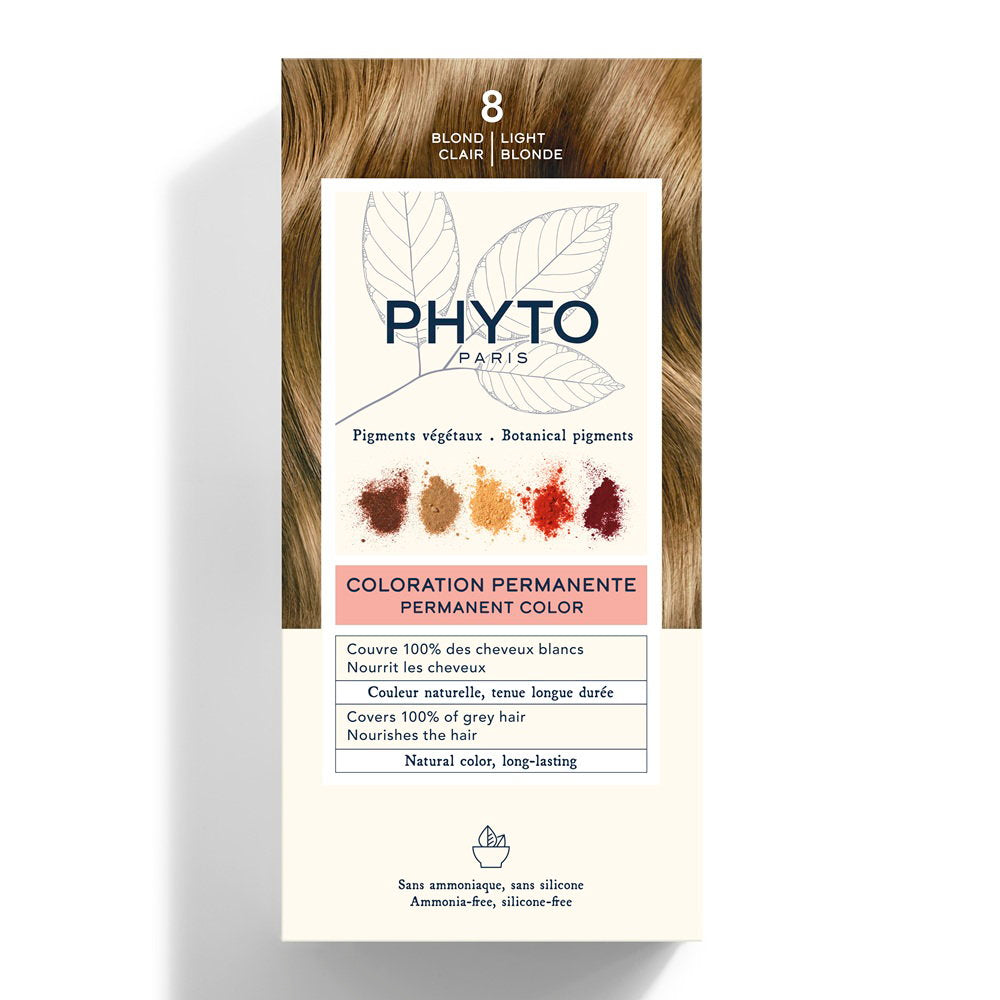 Phyto Color permanente Haarfarbe 8 Light Blonde 50 ml