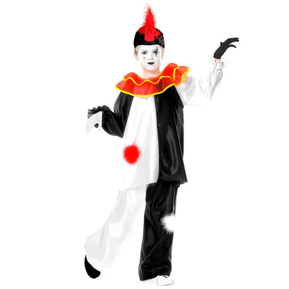 "PIERROT" (Coat mit Kragen, Hose, Hut) – Vorderansicht