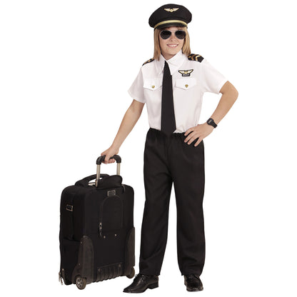 "PILOT" (Hemd, Krawatte, Hose, Mütze) – Vorderansicht